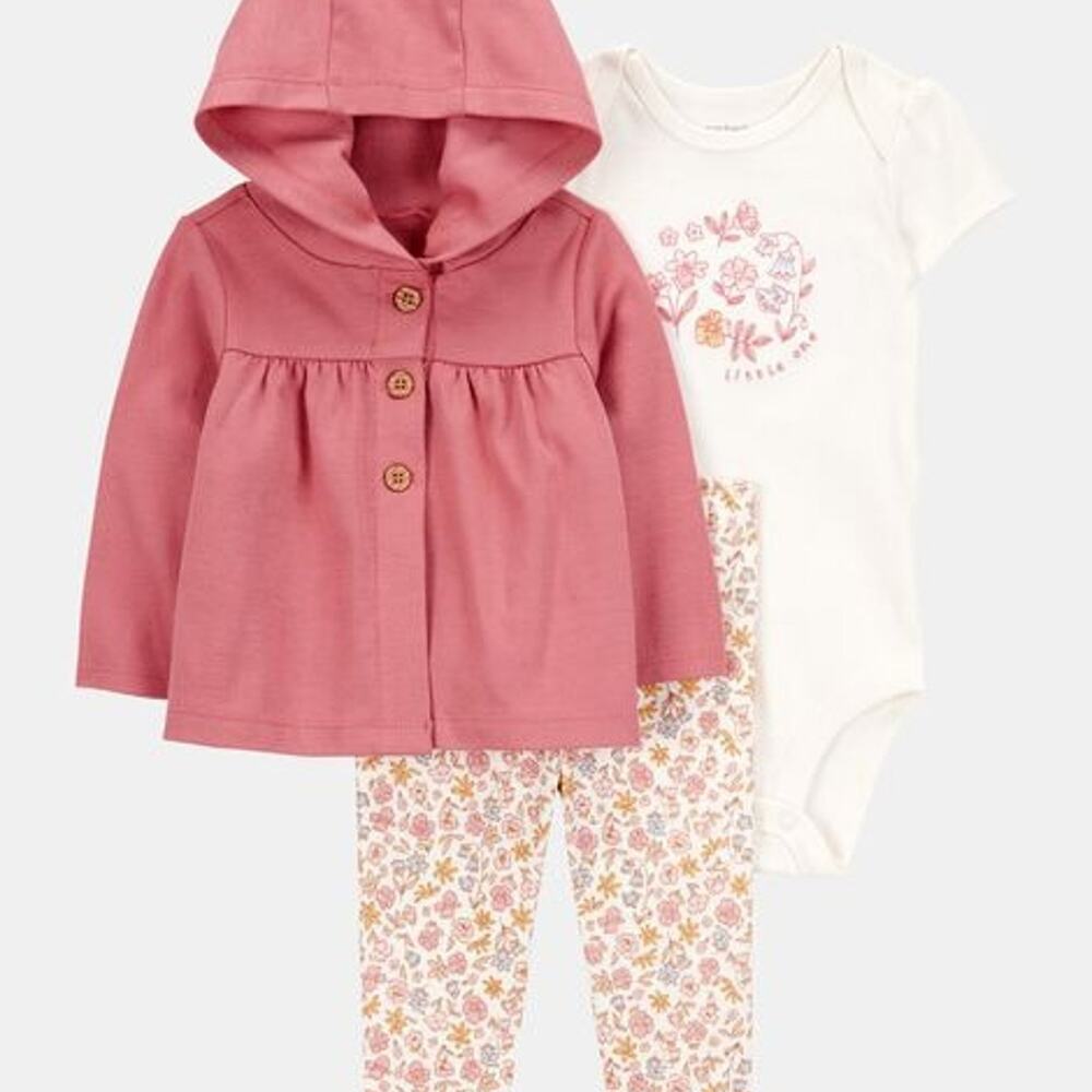 NWT Carters NB girls 3 Pc outfit with flowers